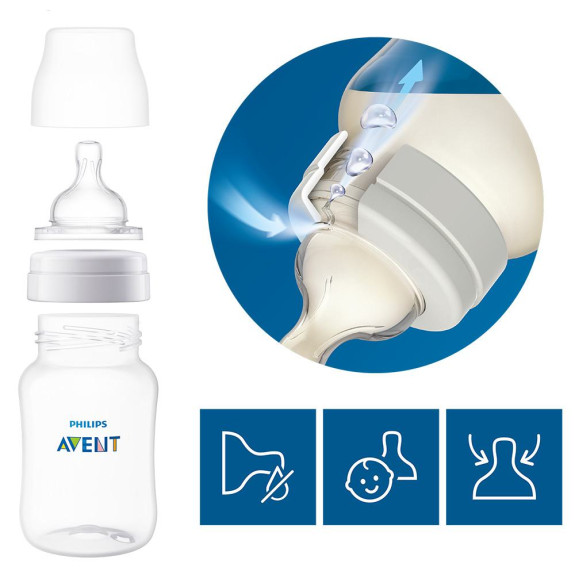 Fľaša Anti-colic Philips Avent 330 ml, 3 m+
