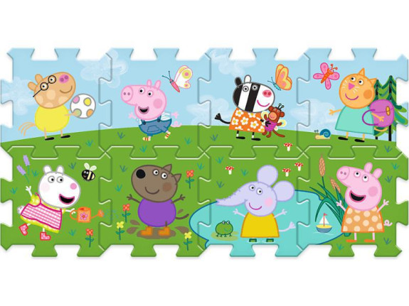 Penové puzzle Prasiatko Peppa/Peppa Pig 32 x 32 x 1 cm 8 ks