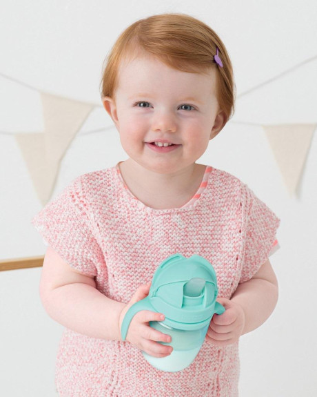 Set jedálenský s hrnčekom 5 ks Easy-Feed Mealtime Set Teal/Grey Skip Hop