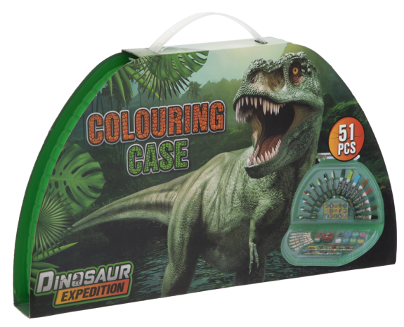 Maľovací kufrík polkruhový Dino Craft Creative