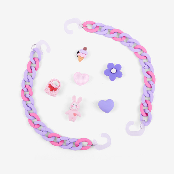 Amulety - ozdoby na topánky Amuletz Lila set mix Coqui