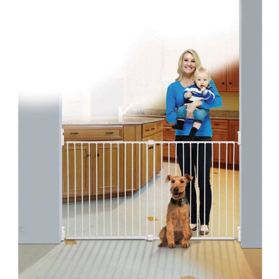 Zábrana bezpečnostná Broadway 2-panelová extra široká 76-134,5 cm biela Dreambaby 2. AKOSŤ