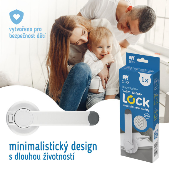 Bezpečnostný zámok toaletného sedátka Sipo