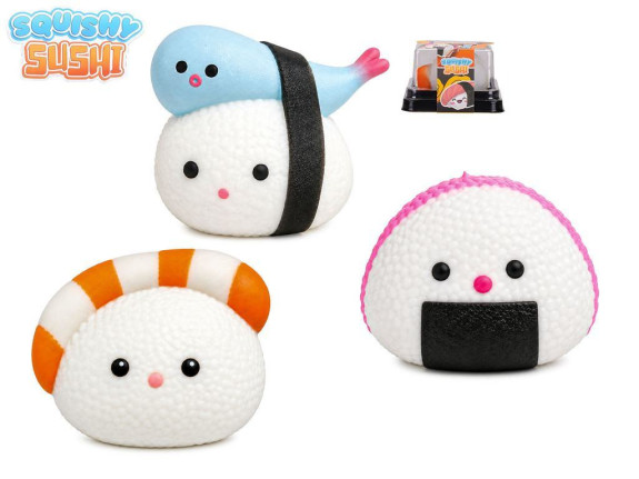 Squishy Sushi Kawaii kamarát 5 cm – mačkacia antistresová hračka 1 ks