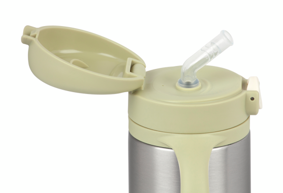 Hrnček termoizolačný so slamkou nerez 280 ml Green Beaba