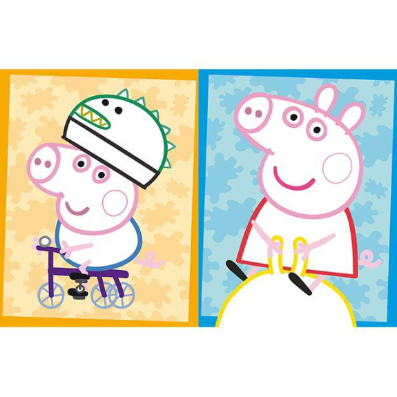 Omaľovánky s voskovkami Prasiatko Peppa