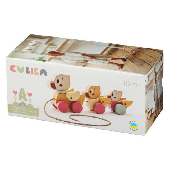 Ťahacie kačičky drevené Cubika