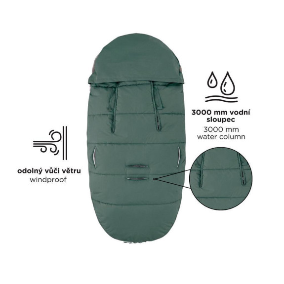 Set zimný fusak Comfy 4v1 + rukavice na kočík Petite & Mars