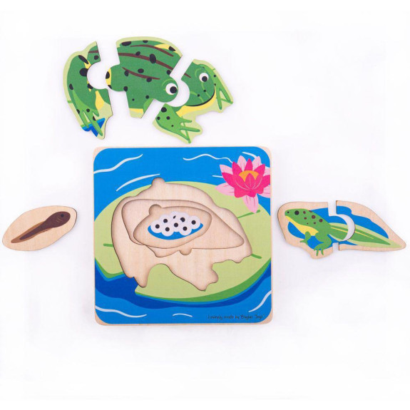 Vkladacie puzzle životné cykly žaby Bigjigs Toys