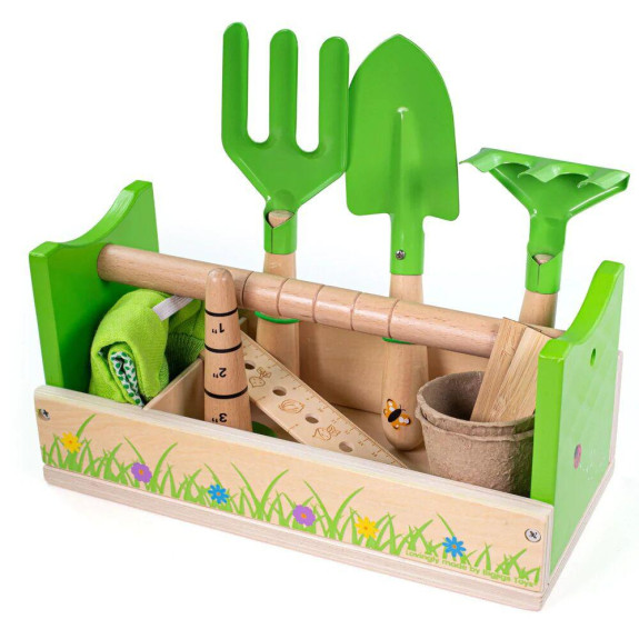 Záhradnícky set v prepravke Bigjigs Toys