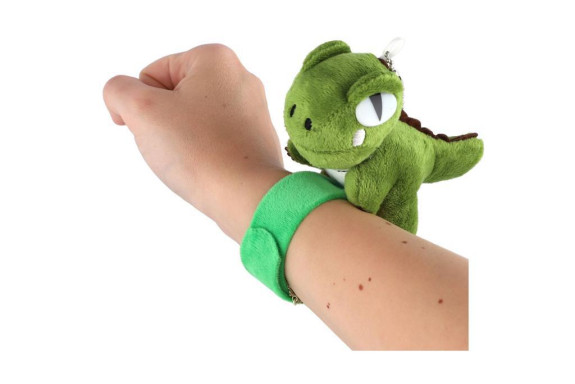 Náramok na ruku dinosaurus plyš/plast 13 cm