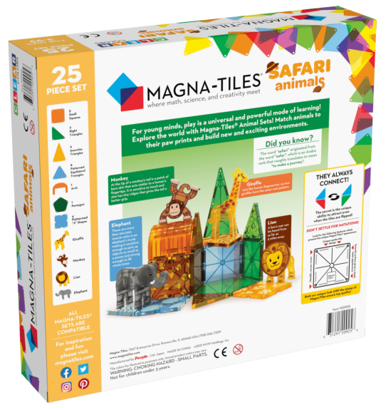 Magnetická stavebnica Safari 25 dielov Magna-tiles