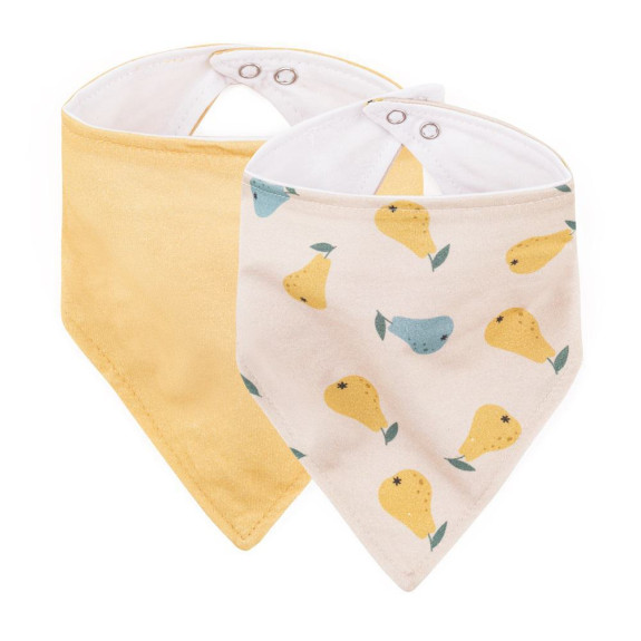 Podbradník bandana Luke 2 ks 3 m+ Beige Petite & Mars