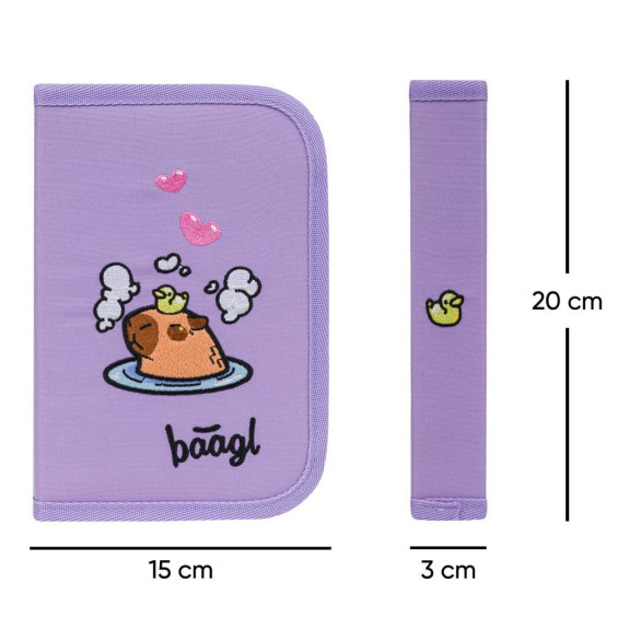 Set 3 Zippy Kapybara: aktovka, peračník, sáčok Baagl