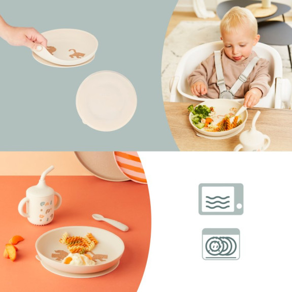 Silikónová jedálenská sada Grown-Up Meal Set Little Babymoov