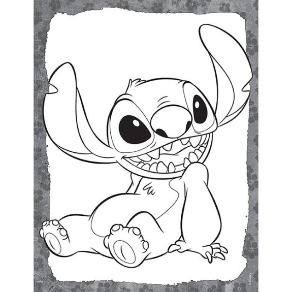 100 samolepiek s omaľovánkovými listami Lilo & Stitch