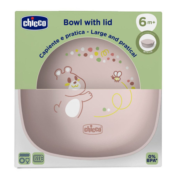 Miska s vekom stohovateľná 6 m+ Chicco