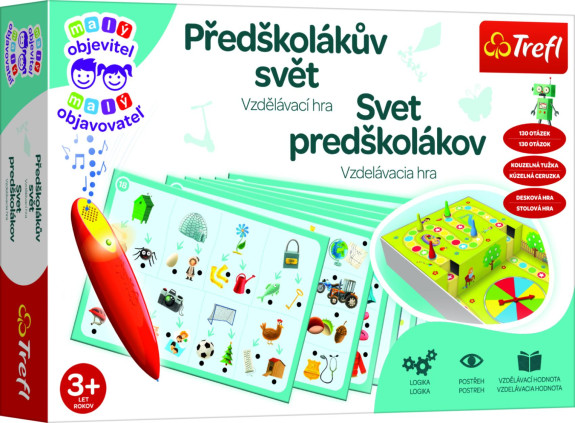 Malý objaviteľ Predškolákov svet + kúzelná ceruzka edukačná spoločenská hra Trefl