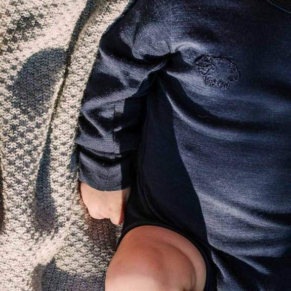 Merino zavinovacie body granátové Eevi