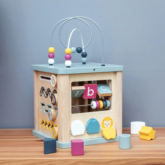 Baby Motorická aktívna kocka Bigjigs