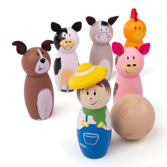 Drevené kolky farma Bigjigs Toys