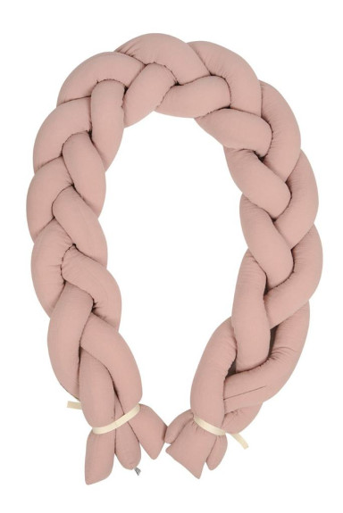 Mušelínový mantinel vrkoč 200 cm Babymatex - chránič do postieľky