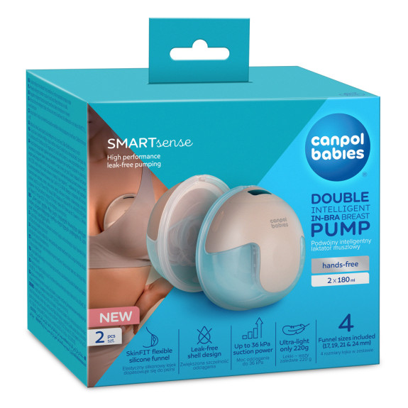 Dvojitá elektrická odsávačka materského mlieka do podprsenky SmartSense Canpol babies
