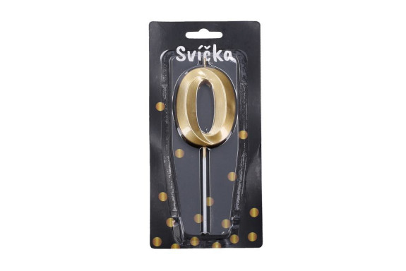 Párty sviečka číslo zlatá