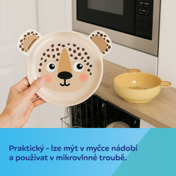 Tanier s ušami a prísavkou BabiesBoo béžový Canpol babies