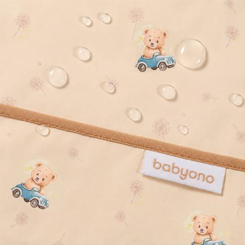 Nepremokavá zásterka – podbradník Bear béžový BabyOno