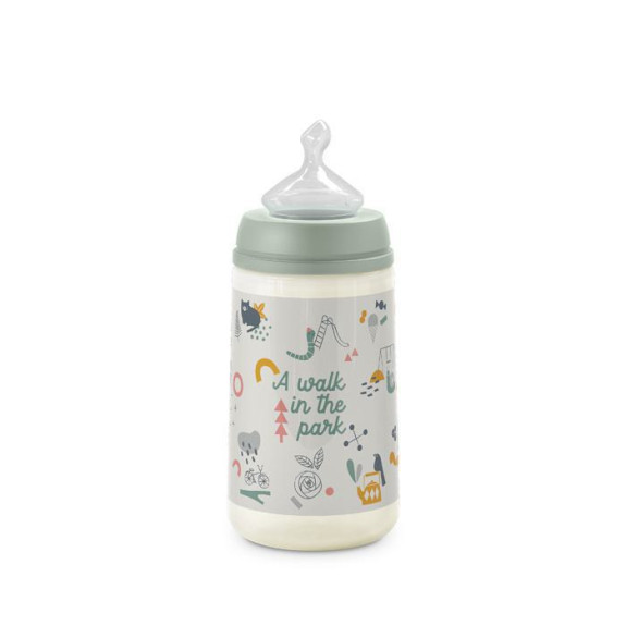 Dojčenská fľaša Walk anatomická M silikón 270 ml Suavinex