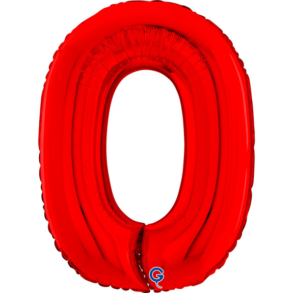 Fóliový balónik - Nafukovacia číslica Červená 66 cm