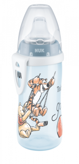 First Choice Active Cup fľaša 300 ml Medvedík Pú so silikónovým náustkom