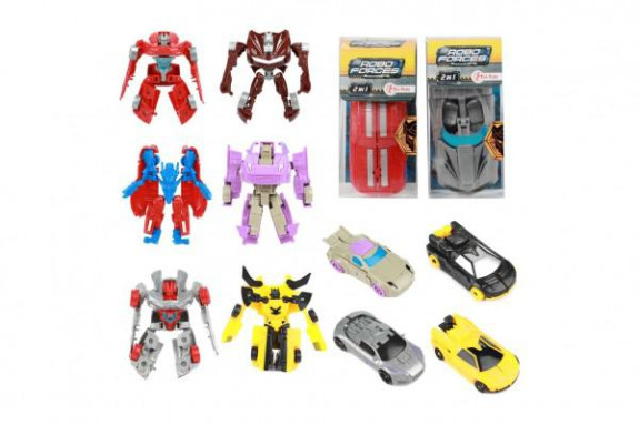 Transformer auto/robot plast 10 cm 5x10,5 cm