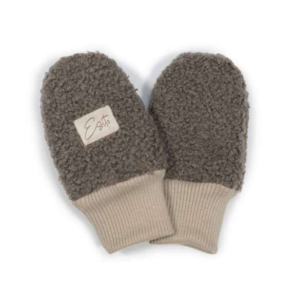 Zimné bezpalcové rukavice Teddy fleece double Brown