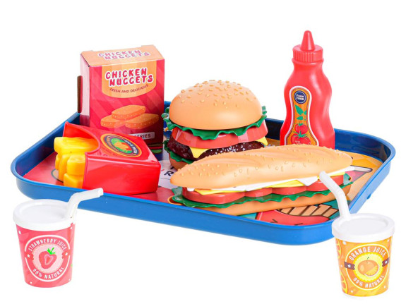 Fast food set s podnosom 26 x 19 cm 26 ks