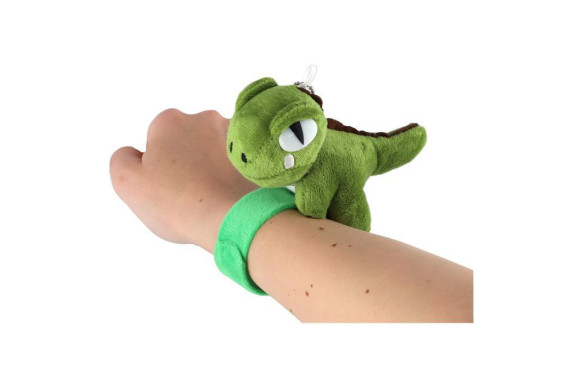 Náramok na ruku dinosaurus plyš/plast 13 cm