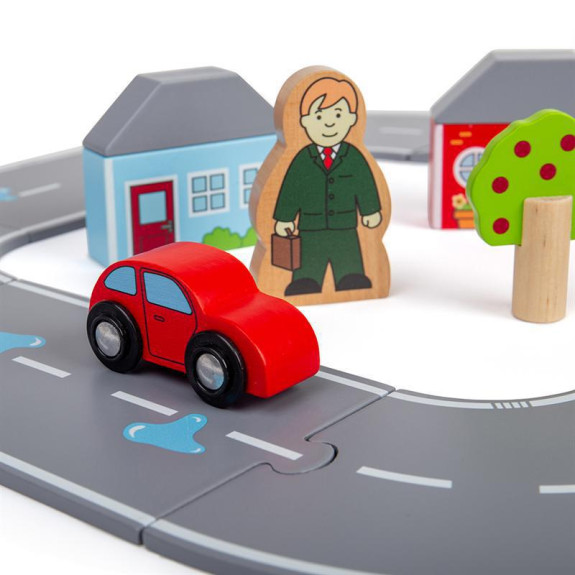 Drevená autodráha osmička Bigjigs Rail