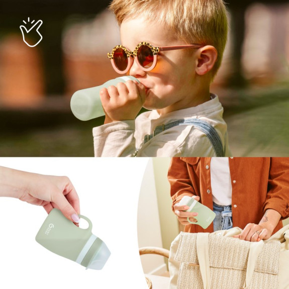 Silikónová fľaša 150 ml Green Babymoov
