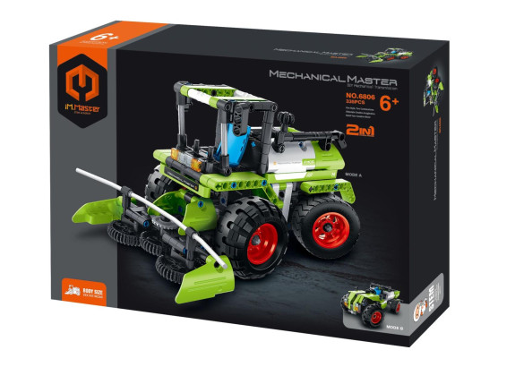 Stavebnica kombajn / traktor 2 v 1 plast 335 dielikov iM.Master