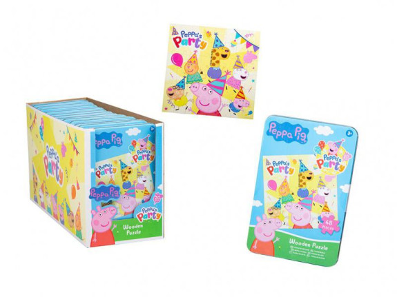 Puzzle v plechovke 48 ks Peppa Pig