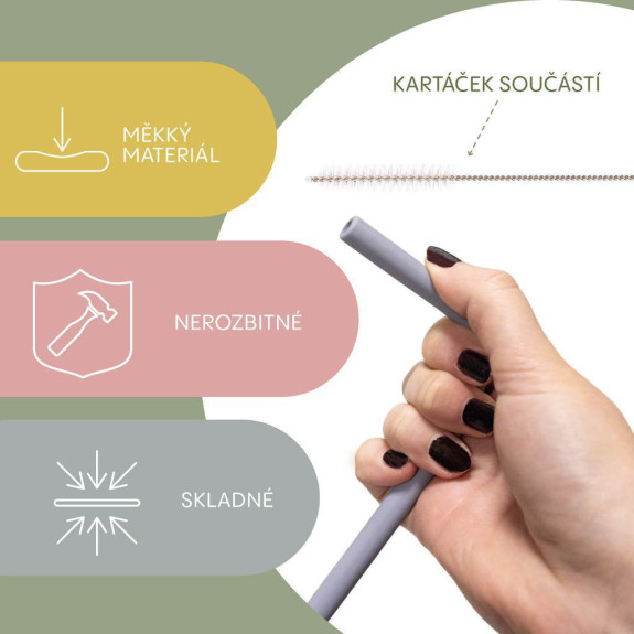 Silikónová slamka 4 ks Zopa