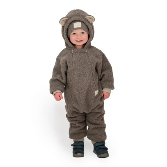 Rastúca zimná kombinéza Teddy fleece double Brown Esito