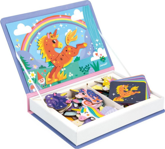 Magnetibook Jednorožec Magnetická kniha pre deti Janod