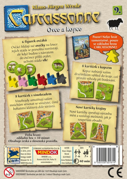 Carcassonne 9. rozšírenie: Ovce a kopce
