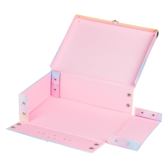 Skladací školský kufrík Rainbow Unicorn s kovaním Baagl