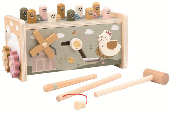 Multifunkčná zatĺkačka Farma 2Kids Toys