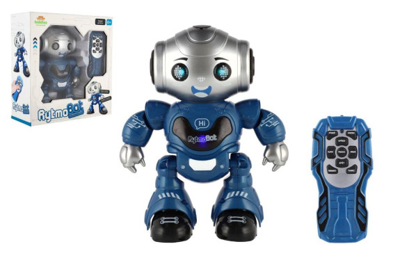 Robot RC Rytmobot na infra ovládanie na batérie so svetlom a so zvukom, 20 cm