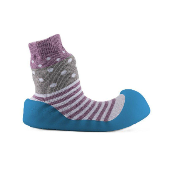 Ponožkové topánočky Chameleon Lilac Polka