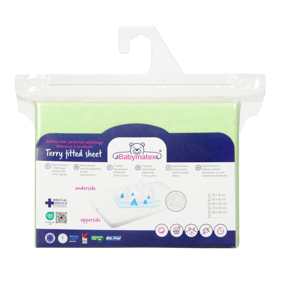 Nepremokavé prestieradlo froté 60x120 cm Babymatex